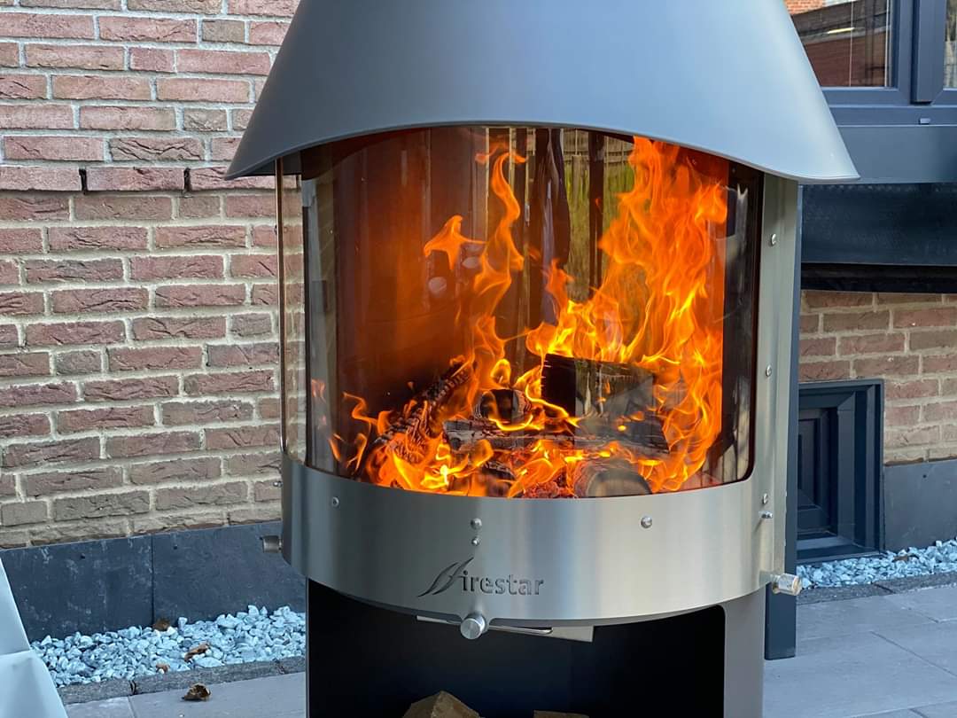 Alpha Brasero de jardin, cheminée, barbecue à bois pour extérieur